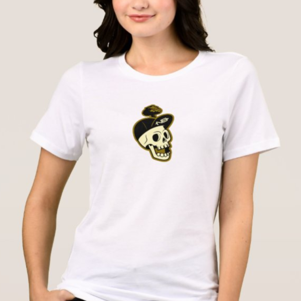 NBWomensWhtTSkull Galz White NB Skull Logo T